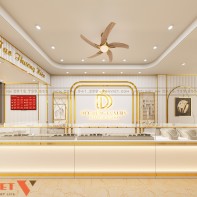 Thiết kế tiệm vàng Đức Dũng 20m2 tại Cổ Nhuế, Hà Nội nâng tầm giá trị thương hiệu 